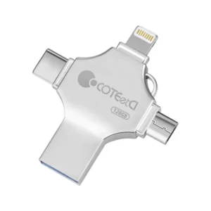 High-Speed Multi-Interface Flash Drive with Lightning, Micro USB, USB Type-C, and USB Plug