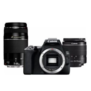 Canon EOS 250D DSLR Double Lens Kit Camera with 18-55mm and 55-250mm lenses