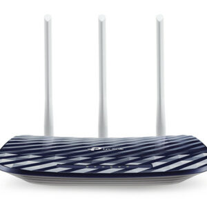 A dual-band wireless router with three external antennas