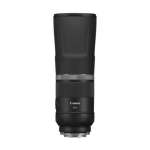 Canon RF 800mm F11 IS STM lens, ideal for wildlife and sports photography, featuring advanced image stabilization.