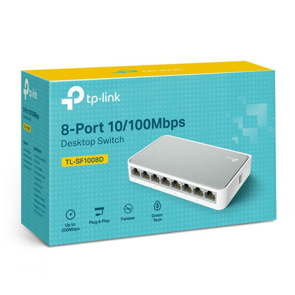 TP-LINK 8-Port 10/100Mbps Desktop Switch TL-SF1008D