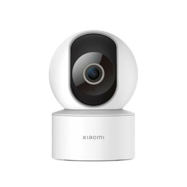 Xiaomi Smart Camera C200 - A white, spherical security camera with a 360° rotating base, featuring 1080p high resolution, infrared night vision, and AI human tracking. The camera is designed for home security with capabilities for two-way voice calls, multiple storage options, and integration with other smart home devices.