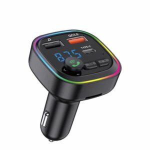 KAKUSIGA KSC-1065 Vehicle Bluetooth FM Transmitter with hands-free calling and fast charging