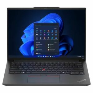 Lenovo ThinkPad E16 with Intel Core Ultra 5, 8GB RAM, and 256GB SSD, featuring a 16.0" WUXGA display and backlit keyboard