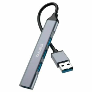 Kakusiga 4 in 1 USB Adapter with 3x USB 2.0 and 1x USB 3.0 in Grey