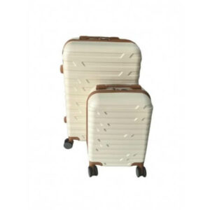 Board-X Suitcase Bag 2-piece set in Beige made of durable plastic