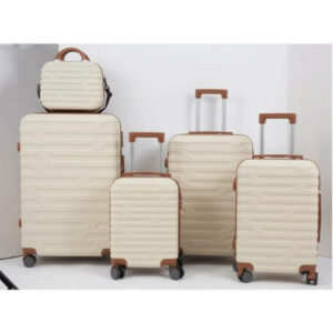 Board-X Suitcase Bag 5-piece set in Beige made of durable plastic