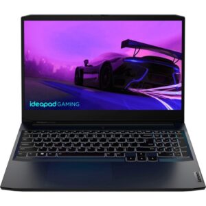 Lenovo IdeaPad Gaming Laptop (Model: 82K2027ARM) featuring Ryzen 5 processor, NVIDIA RTX 2050 graphics, 15.6" Full HD display, and 16GB RAM.