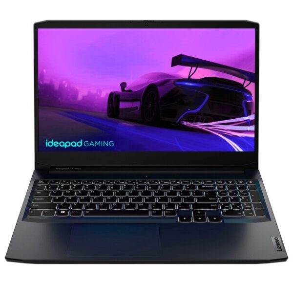 Lenovo IdeaPad Gaming Laptop (Model: 82K2027ARM) featuring Ryzen 5 processor, NVIDIA RTX 2050 graphics, 15.6" Full HD display, and 16GB RAM.