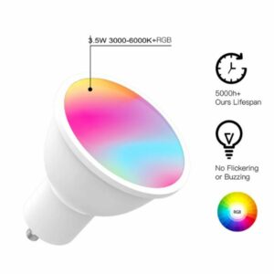 WiFi Smart LED Downlight with adjustable RGB colors and 450 lumen brightness