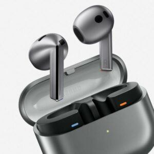 Samsung Buds 3 with sleek design and black aluminum case