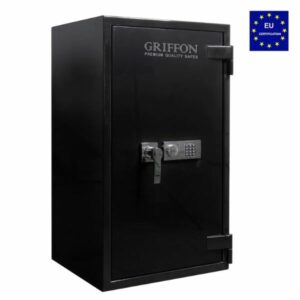 Griffon CLE III.110.E Burglar-Resistant Safe with luxurious leather finish and advanced security features