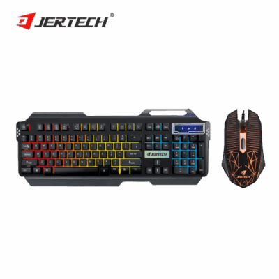 Jertech KM950 EN/AR Wired Mechanical Gaming Combo – RGB Black