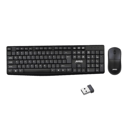 Jedel Keyboard Mouse Combo WS790 EN/AR Wireless Black - Saikaly