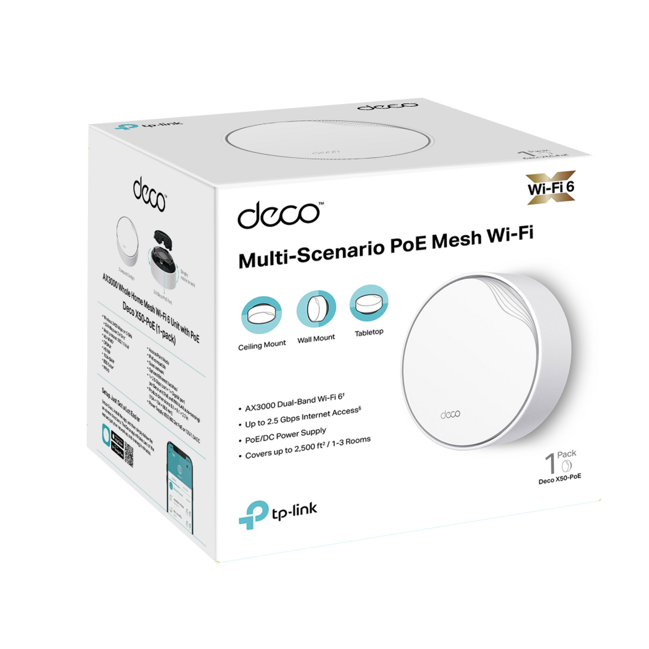 TP-Link Wi-Fi 6ルーター Deco X50-PoE 2ユニット ネット通販