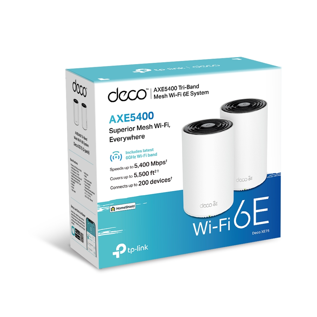 TP-Link AXE5400 Tri-Band Mesh Wi-Fi 6E System, 2-Pack | Deco XE75 